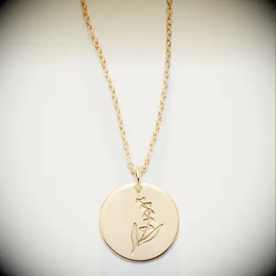 Gold floral necklace