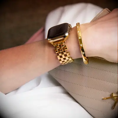 Gold apple watch band