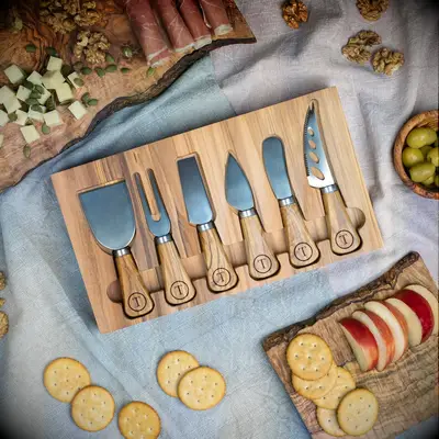 Personalized charcuterie knife set 5 year anniversary gift