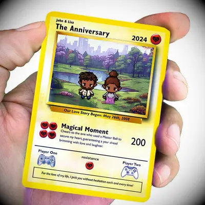 Pokemon inspired anniversary card