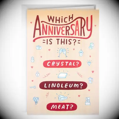 Funny parent anniversary card
