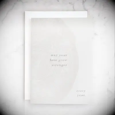 May your love grow stronger every year card