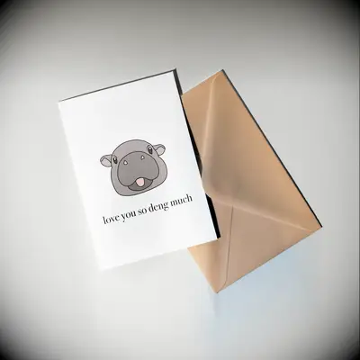 Love you so deng much cute card