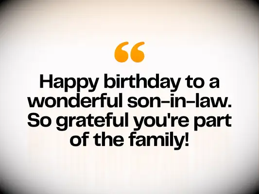 Birthday wish for son-in-law
