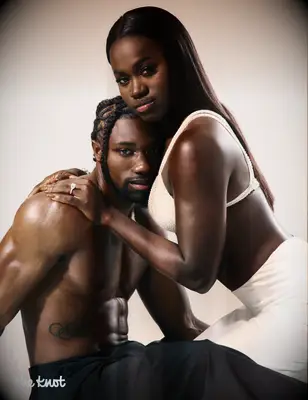 Noah Lyles and Junelle Bromfield the knot magazine cover summer 2025 issue