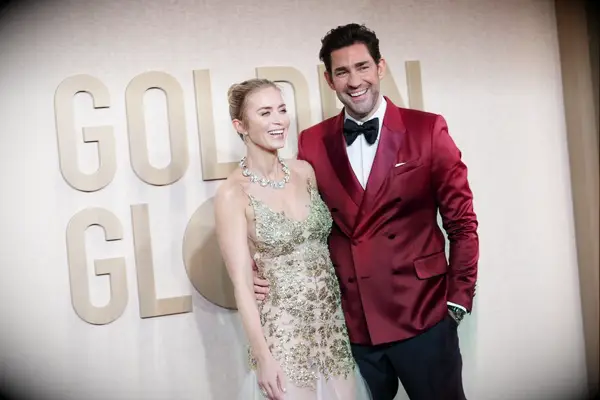 John Krasinski and Emily Blunt at the Golden Globes