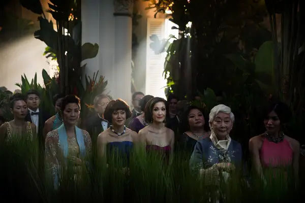 crazy rich asians church wedding guests pews