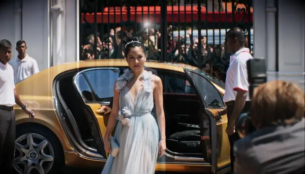 crazy rich asians wedding guest dress rachel chu in a beautiful ethereal look