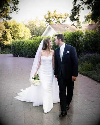 Chris Pratt and Katherine Schwarzenegger on their wedding day