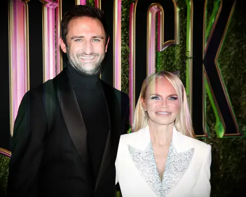 Kristin Chenoweth and her husband Josh Bryant at the Wicked movie premiere