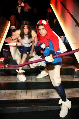 Barbara Palvin and Dylan Sprouse as Ashitaka and San from Princess Mononoke