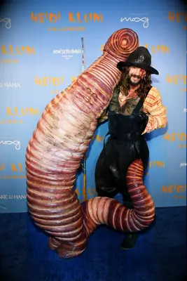 Heidi Klum and Tom Kaulitz as a Worm and Fisherman