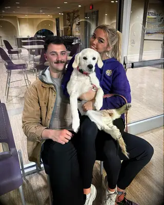Paul Skenes, Livvy Dunne and their puppy Roux