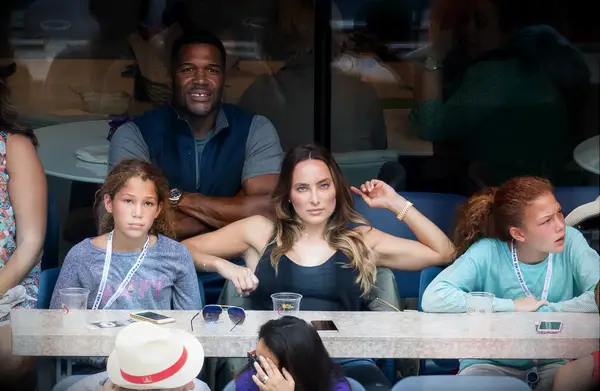 Kayla Quick, Michael Strahan and his Daughters at the US Open