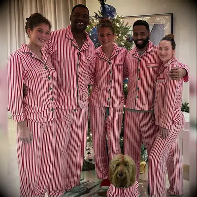 Michael Strahan and Kayla Quick on Christmas Day