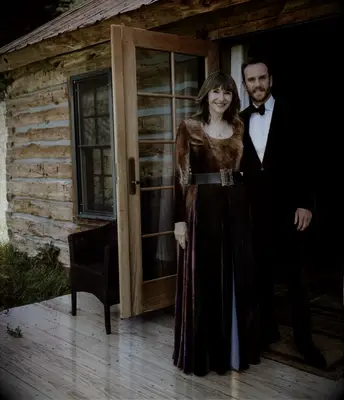 Charlie McDowell with Mary Steenburgen on his wedding day