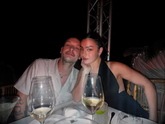 Charli xcx and fiancé George Daniel