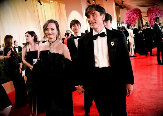 Cillian Murphy and his wife Yvonne McGuinness at the Oscars 