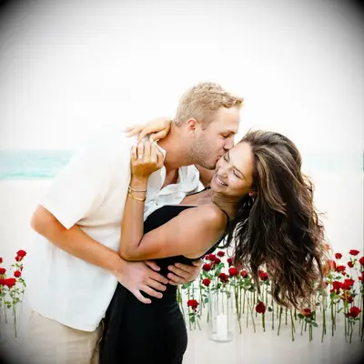 Jared Goff and Christen Harper