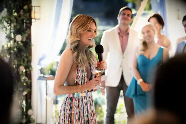 Meghann Fahy as Merritt Monaco in The Perfect Couple on Netflix