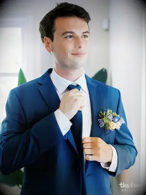 Jacob Vigliotta getting ready on his wedding day