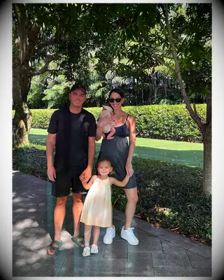 Rickie Fowler with his wife Allison and their two daughters