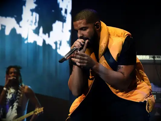 Drake performing at Coachella