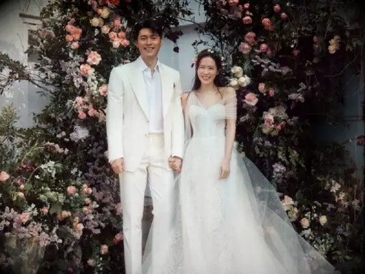Son Ye-jin wearing Vera Wang wedding dress