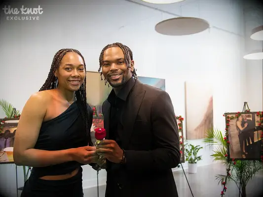 Allisha Gray with her husband, Tim Mangum 