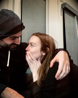 Lindsay Lohan engagement photo