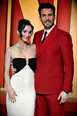 Chris Evans and wife Alba Baptista