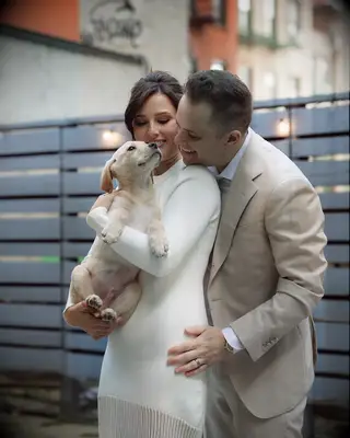 Jeff Arcuri with his wife Katie Thurston at their wedding