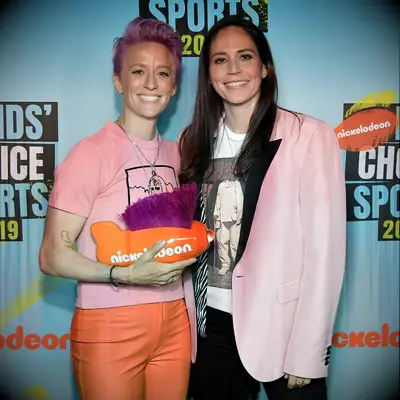 Megan Rapinoe and Sue Bird at the Nickelodeon Kids