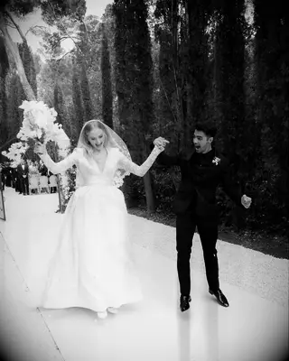 Joe Jonas and Sophie at their wedding in France. 