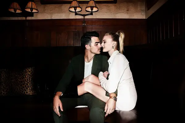 Joe Jonas and Sophie Turner pictured together. 