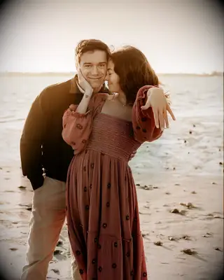 Olympic gymnast Brody Malone with fiancée Serena Ortiz