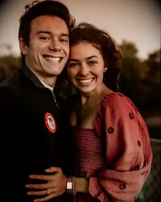 Olympic gymnast Brody Malone with fiancée Serena Ortiz