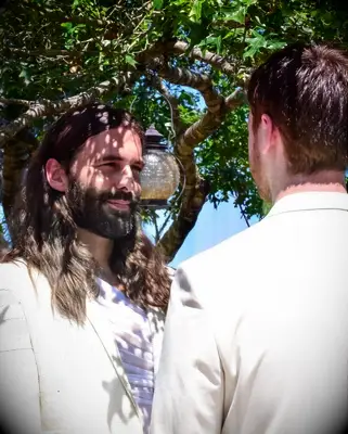 Mark Peacock and Jonathan Van Ness at their wedding