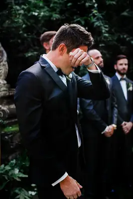 Arie crying on his wedding day