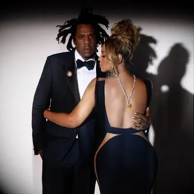 Beyonce and Jay-Z pose for the camera as part of the Tiffany campaign. 