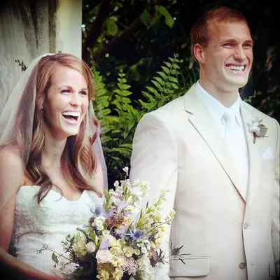 Kirk Cousins wedding photo with wife Julie