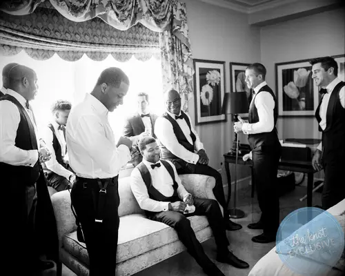 Randall Cobb og Aiyda Green Bay Packers Packers, bryllupsalbum i sort revet