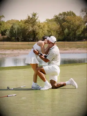 Dak Prescott proposing to Sarah Jane Ramos