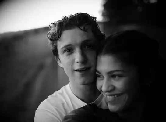 Zendaya and Tom Holland taking a selfie