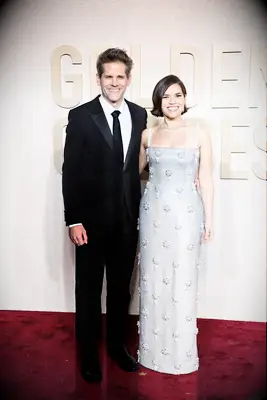 America Ferreira and Ryan Piers Williams at the 2024 Golden Globes