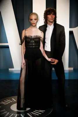 Anya Taylor-Joy and husband Malcolm McRae at the 2022 Vanity Fair Oscars party