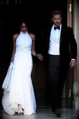 Prince Harry and Meghan Markle at their wedding reception
