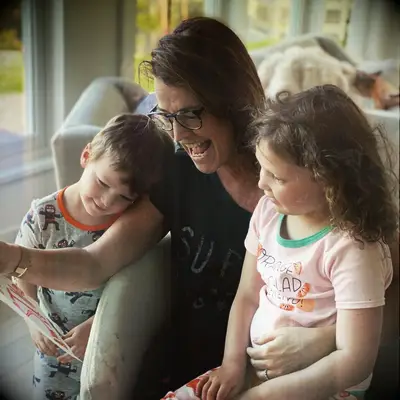 Savannah Guthrie with her two children