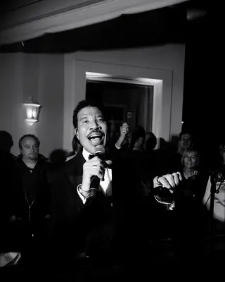 Lionel Richie singing at Sofia Richie