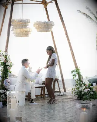 Hunter Woodhall proposing to Tara Davis